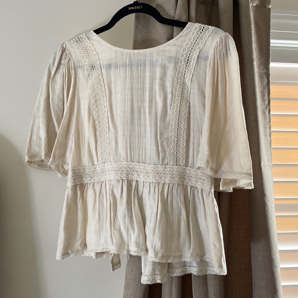 Sezane Tie Back Top size 36